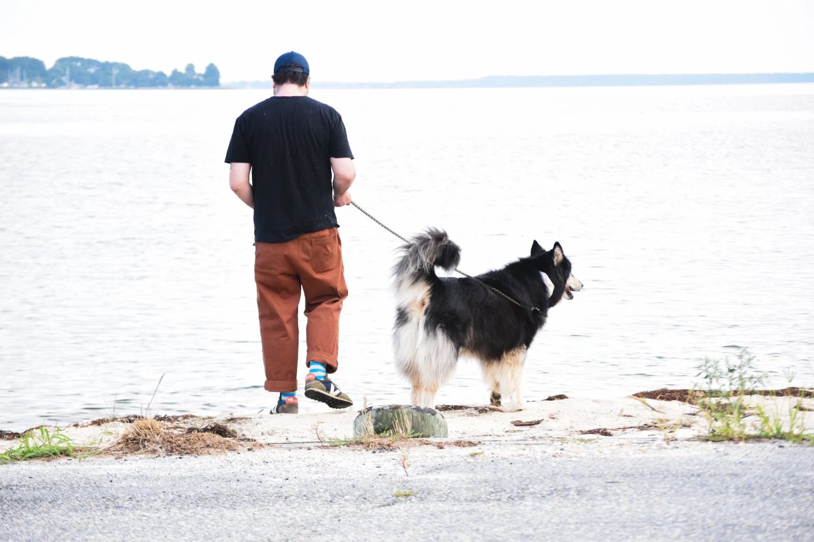 Author with Luna on Bellevue Beach