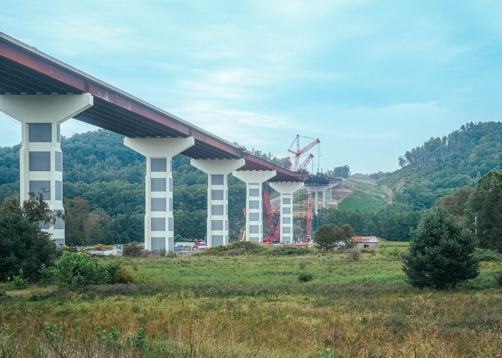 Under-construction bridge in Parsons, WV